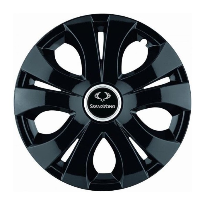 Set 4 Capace Roti Top Negru R16, Compatibil Cu SsangYoung
