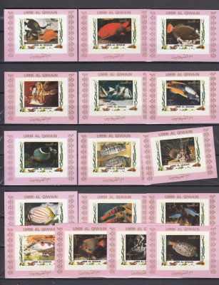 Umm Al Qiwain - PESTI - 16 Colite (mini) - MNH foto