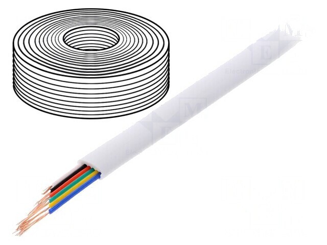 Cablu Telecomunicații Litat 6x28AWG Alb 100m