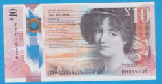 (1) BANCNOTA SCOTIA - 10 POUNDS 2016 (26 DEC.), POLYMER, PORTRET MARY SOMERVILLE foto