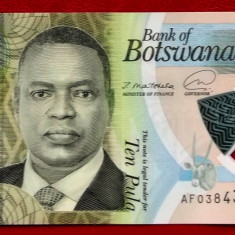 Botswana 10 Pula 2020 polimer UNC necirculata **