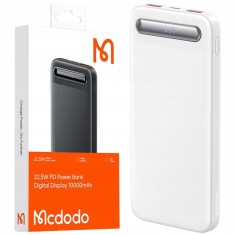 Mcdodo Powerbank 10000Mah Cu Afișaj 3X Usb Usb-C 22.5W + Cablu Usb-C