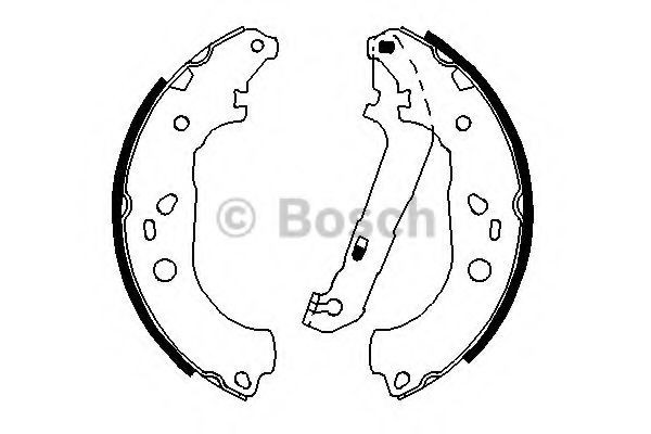 Set saboti frana FORD FOCUS II (DA) (2004 - 2012) BOSCH 0 986 487 696