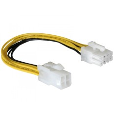 Cablu Active, adaptor alimentare CPU sursa ATX 4 pini tata la 8 pini mama EPS 12V, prelungitor/ extensie pentru placa baza alimentare procesor, 20cm