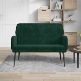 Banca vidaXL Verde Inchis Catifea, 108x79x79 cm, Cadru Metalic, Confortabila, Mobila Living