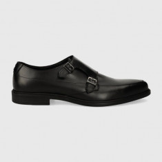 HUGO pantofi de piele Kerr barbati, culoarea negru, 50517214