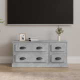 VidaXL Comodă TV, gri beton, 100x35,5x45 cm, lemn prelucrat