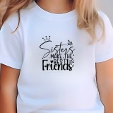 Tricou alb big sister mesaj amuzant cea mai buna sora 5-6 ani