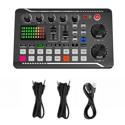 Mixer audio Bluetooth 16 efecte F998 &amp;ndash; Sunet clar, conectivitate completă și performanță profesională foto