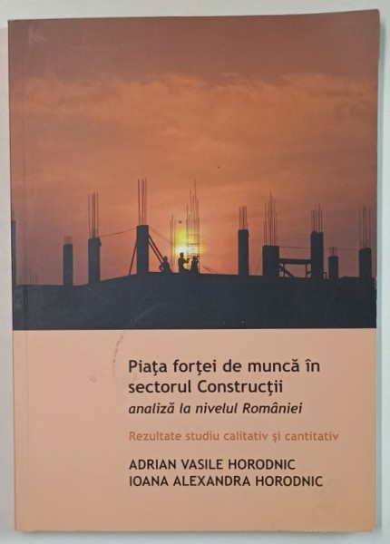 PIATA FORTEI DE MUNCA IN SECTORUL CONSTRUCTII , ANALIZA LA NIVELUL ROMANIEI de ADRIAN VASILE HORODNIC si IOANA ALEXANDRA HORODNIC , 2022