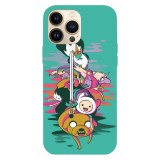 Husa compatibila cu Apple iPhone 13 Mini, Viceversa, model Adventure time splash art , Silicon, TPU, Transparent, Carcasa