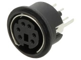 Conector DIN mini soclu 6 pini, drept