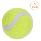 Set Jucării C&acirc;ini, Mingi Tenis, 3 Bucăți, Verde Fluorescent, Diametru 5cm, Oem