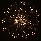 Instalatie lumina decorativa STAR cu 100 LED-uri, diametru 40cm, telecomanda, iluminare galbena Household NewTrend