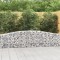 vidaXL Coșuri gabion arcuite 7 buc, 400x30x60/80 cm, fier galvanizat 3145805