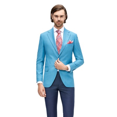 Sacou barbati casual bleu S009 foto