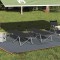 vidaXL Pat pliabil pentru camping Manual 2 pcs Negru 62 x 194 x 42 cm 42003123