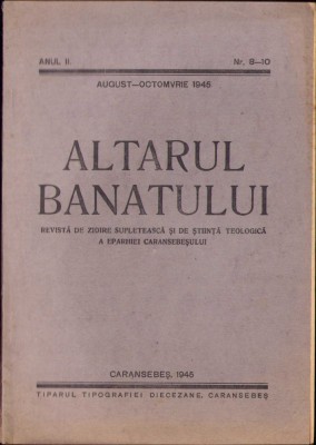 HST C1146 Revista Altarul Banatului 8-10/1945 Caransebeș foto