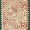 Monaco 1891 Albert I, 5 Fr, carmine rose, MH AM.005