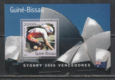 Guinea Bissau 2001 - Medaliati la Jocurile Olimpice Sydney S/S 1v MNH foto