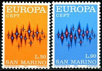 San Marino 1972 - Europa-cept 2v.neuzat,serie completa,perfecta stare(Z)