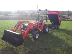 Tractor Massey Ferguson 1234MF5 + Incărcător frontal complet + Remorca