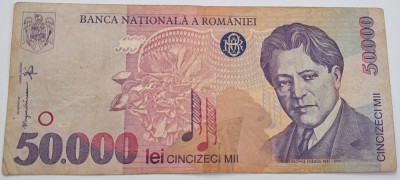 Romania, 50.000 Lei 1996 George Enescu foto