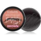 Eveline Cosmetics Brow &amp; Go! săpun de styling pentru spr&acirc;ncene culoare Brown 25 g