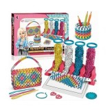 Set creativ bratari si alte acesorii pentru copii , 384 piese, zale din plastic, +7 ani
