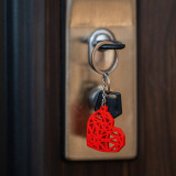 Geometric Heart keychain
