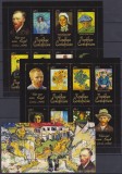 DB1 Pictura 2011 Africa Centrala Vincent van Gogh 2 x MS + SS MNH tiraj 1000, Nestampilat