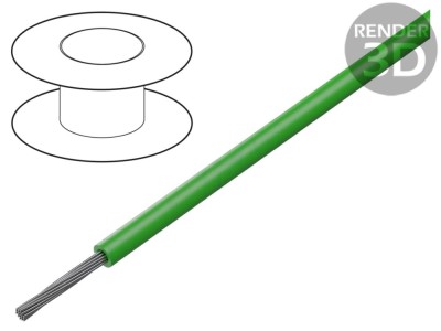 Cablu HookUp Wire litat verde 30,5m foto