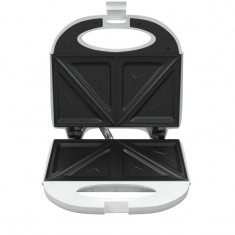 Prajitor de paine Tesla SM100W, 750W, pentru 2 felii, Placi antiaderente aluminiu, 135 - 205C grade, Alb