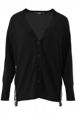 Cardigan dama Stella mccartney cardigan with logo bands 600362 S2152 1000 Negru foto