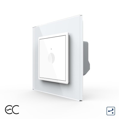 Intrerupator Simplu Cap Scara / Cruce cu Touch LIVOLO cu Rama din Sticla - Protocol Zigbee EC SmartElectro IntelligentHouse foto