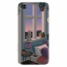 Husa silicon pentru Apple Iphone 4 / 4S, Girl Room