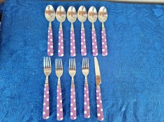 Set tacamuri 11 piese, inox - plastic foto