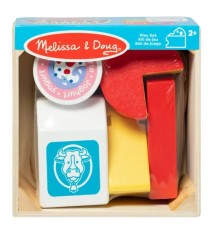 Set de joaca alimente Lactate, din lemn, 5 piese, 2 ani+, Melissa&amp;Doug 95207