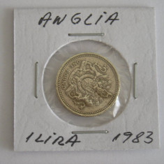 M3 C50 - Moneda foarte veche - Anglia - o lira sterlina - 1983