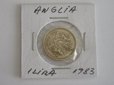M3 C50 - Moneda foarte veche - Anglia - o lira sterlina - 1983 foto