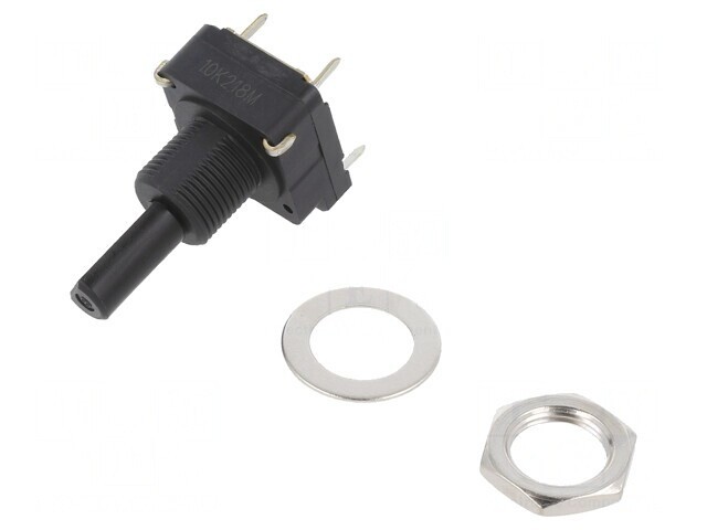 Potentiometru Axial 10k&Omega; THT 6mm Plastic Mono Cărbune