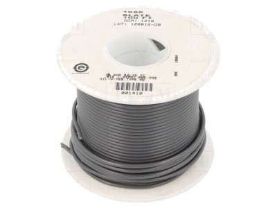 Cablu HookUp Wire Cu 18AWG PVC Gri &amp;Icirc;nchis 1kV 30,5m foto