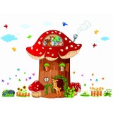 Sticker camere copii - Casuta din ciuperca