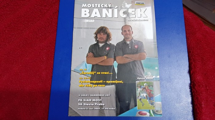 program FK Siad Most - SK Slavia Praga