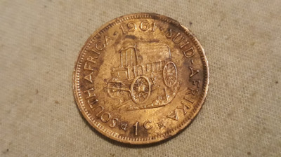 Africa de sud - 1 cent 1961. foto