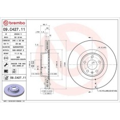 Set disc frana Audi A6 Allroad C7 (4gh 4gj) 01.12-09.18, A6 C7 (4g2 4gc) 11.10-09.18, A6 C7 Avant (4g5 4gd) 05.11-09.18, Fata, 345X30mm, ventilat, BR