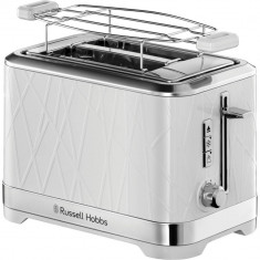 Prajitor de paine Russell Hobbs Structure 28090-56, 1050 W, 2 felii, Functie Lift and Look, Tava de firimituri detasabila, Alb