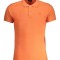 Tricou polo barbati, cu mini logo brodat, Regular fit, Portocaliu (Marime: 2XL)