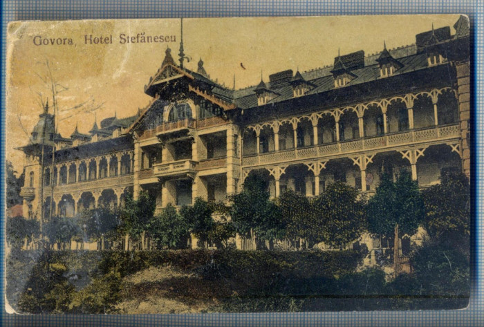 AX 259 CP VECHE -GOVORA, HOTEL STEFANESCU -1911-CATRE GHEORGHITA S. BUCSESCU ?