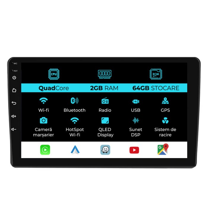Navigatie Dedicata Peugeot 308 (2013 - 2017), 9Inch, 2Gb Ram, 64Gb Stocare, Carplay